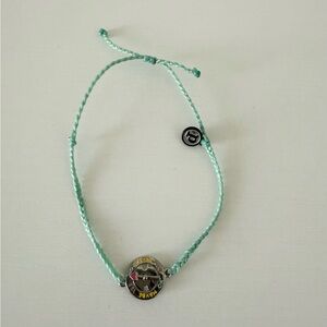 Mint green pura vida spinning arrow pull string bracelet